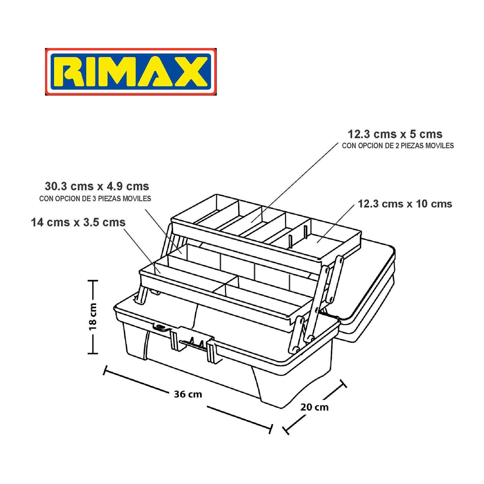 RIMAX TRANSPARENTE 2 BANDEJAS 3