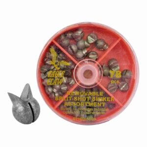 Plomadas pellizco Eagle Claw split shot sinker removibles – 78 pzs