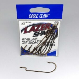 Anzuelo Eagle Claw Lazer Sharp Anzuelo Gusano #4/0 - 1 unidad / paquete x8