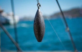 Lead weight or sinker used for fishing